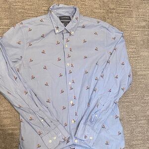 Bonobos Light Blue Shirt with Multicolor Embroidery